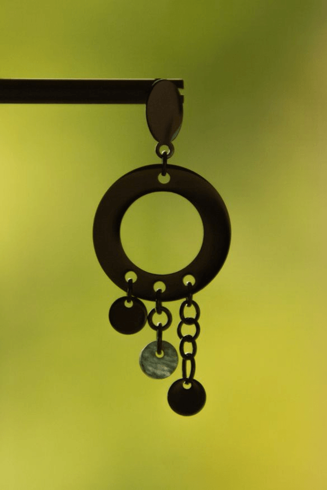 "L'Amazone Bohème" / Boucles d’oreilles asymétriques amazonite et acier inoxydable